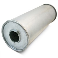Глушитель «CBD» круглый, лабиринтно-камерный, вход Ø51 мм - выход Ø51 мм, круг 186 мм, длина 520 мм (алюминизированная сталь)