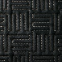 Замша искусственная стёганая «intipi» Maze (чёрный/бежевый, ширина 1.35 м, толщина 5.9 мм)