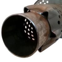 Глушитель «belais» тихий со смещением, вход Ø51 мм - выход Ø51 мм, овал 160*240 мм, длина 350 мм (нержавеющая сталь)