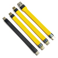 Кабель короткий сверхскоростной TYPE-C «belais» (40 Gbps, 100W, USB 4.0, 13 см, жёлтый)