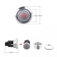 Кнопка старт-стоп «belais» алюминиевая с гайкой (5 PIN, START / STOP)
