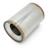 Пламегаситель коллекторный «belais» круглый Ø100 мм, длина 150 мм, труба Ø57 мм (нержавеющая сталь)